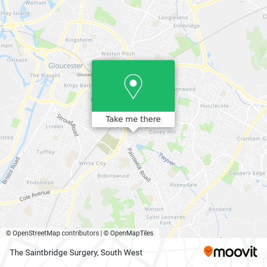 The Saintbridge Surgery map