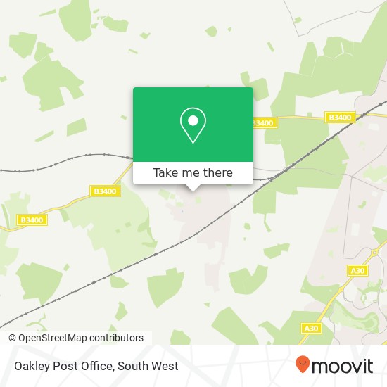 Oakley Post Office map