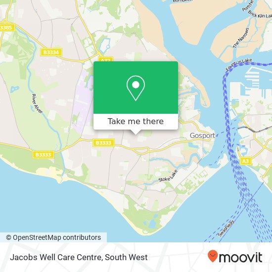 Jacobs Well Care Centre map