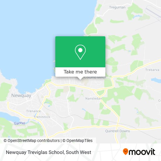 Newquay Treviglas School map