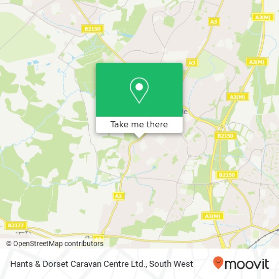 Hants & Dorset Caravan Centre Ltd. map