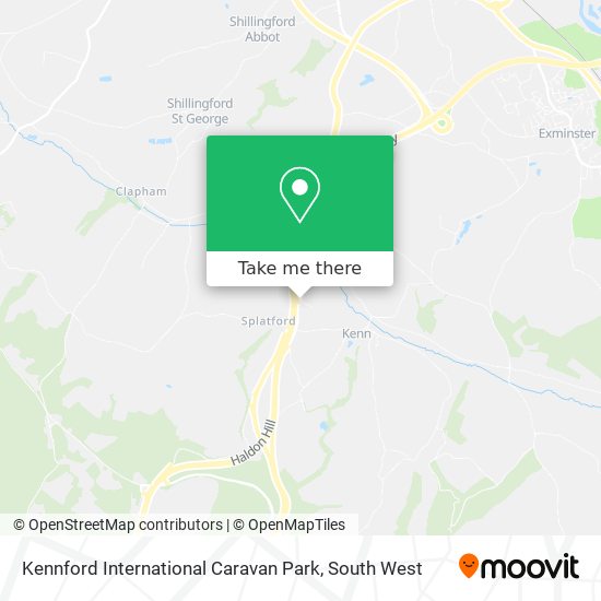 Kennford International Caravan Park map