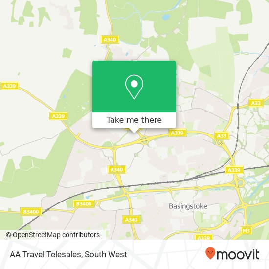 AA Travel Telesales map