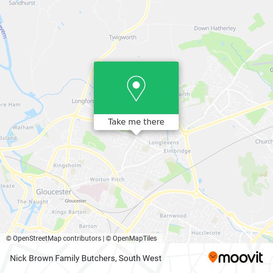 Nick Brown Family Butchers map