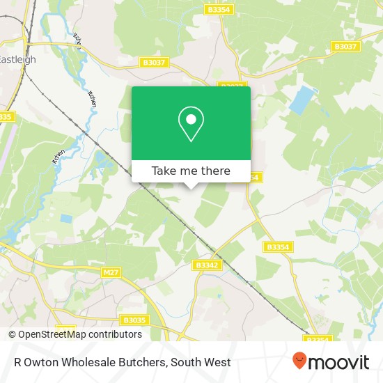 R Owton Wholesale Butchers map