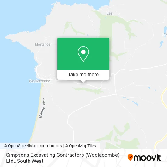 Simpsons Excavating Contractors (Woolacombe) Ltd. map