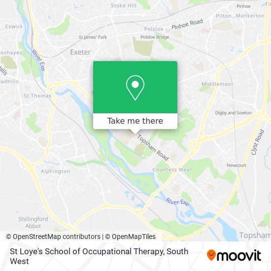 St Loye's School of Occupational Therapy map
