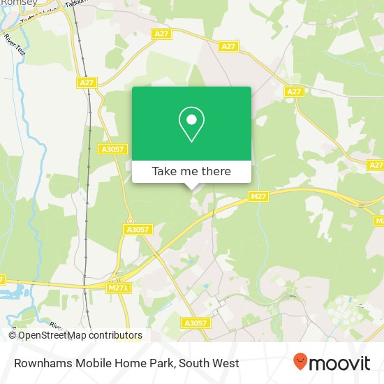 Rownhams Mobile Home Park map