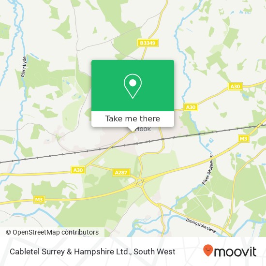 Cabletel Surrey & Hampshire Ltd. map