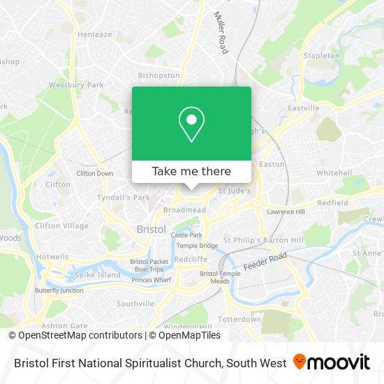 Bristol First National Spiritualist Church map