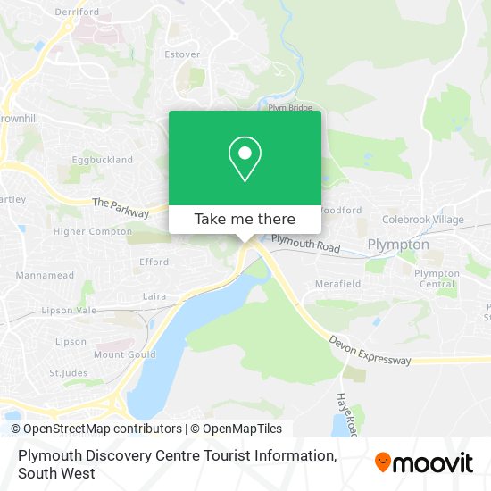 Plymouth Discovery Centre Tourist Information map