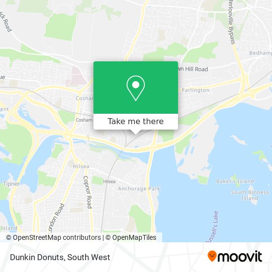 Dunkin Donuts map