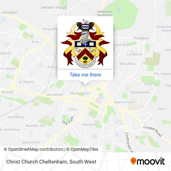 Christ Church Cheltenham map