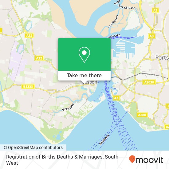 Registration of Births Deaths & Marriages map