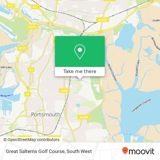 Great Salterns Golf Course map