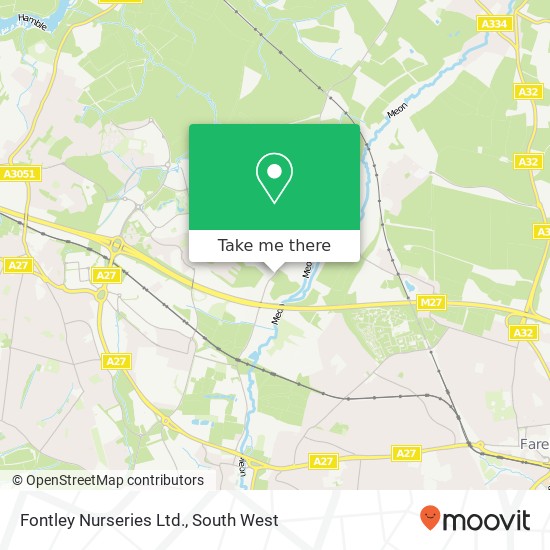 Fontley Nurseries Ltd. map