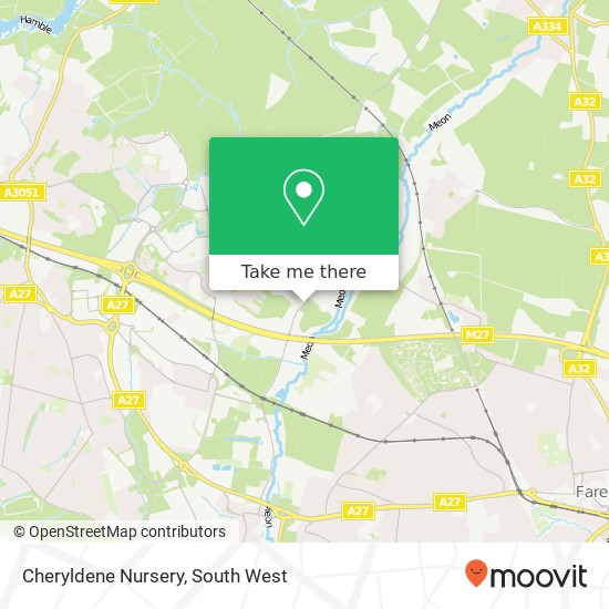 Cheryldene Nursery map