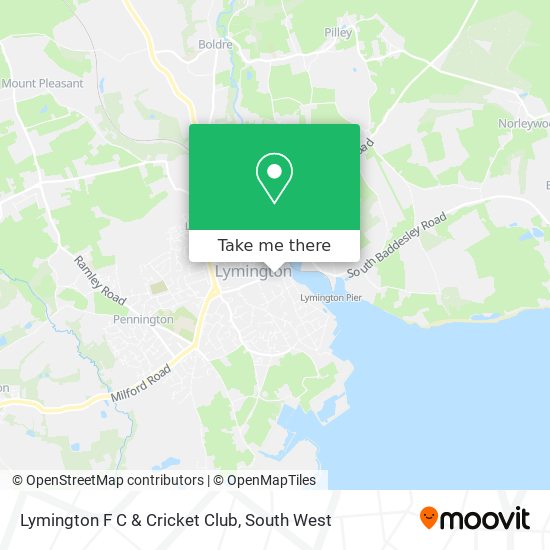 Lymington F C & Cricket Club map