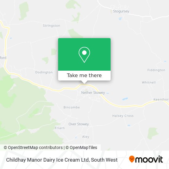 Childhay Manor Dairy Ice Cream Ltd map