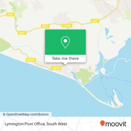 Lymington Post Office map