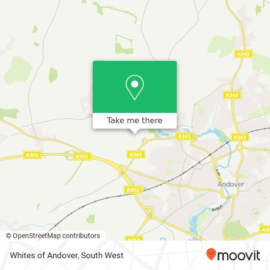 Whites of Andover map
