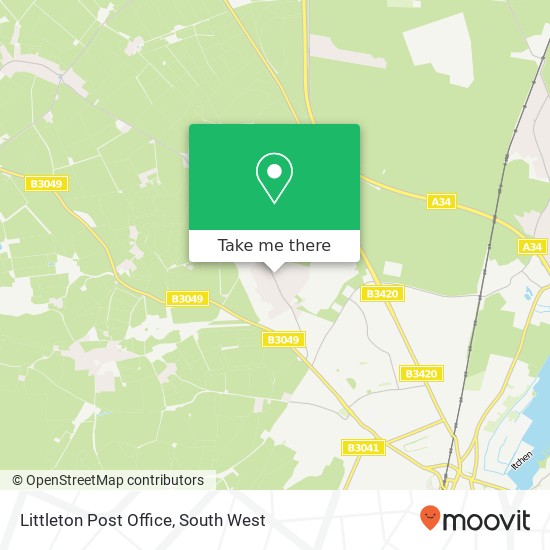 Littleton Post Office map