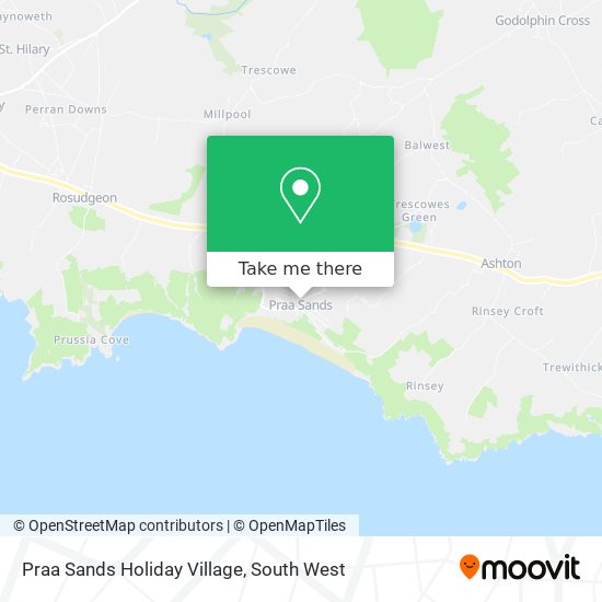 Praa Sands Holiday Village map
