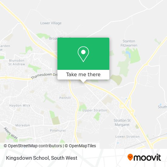 Kingsdown School map