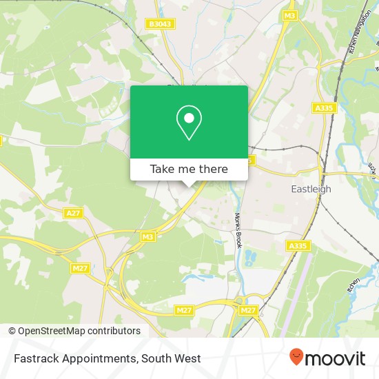 Fastrack Appointments map