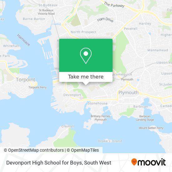 Devonport High School for Boys map