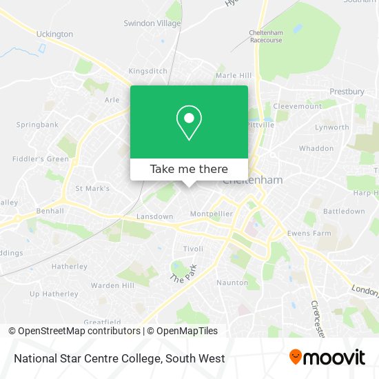 National Star Centre College map