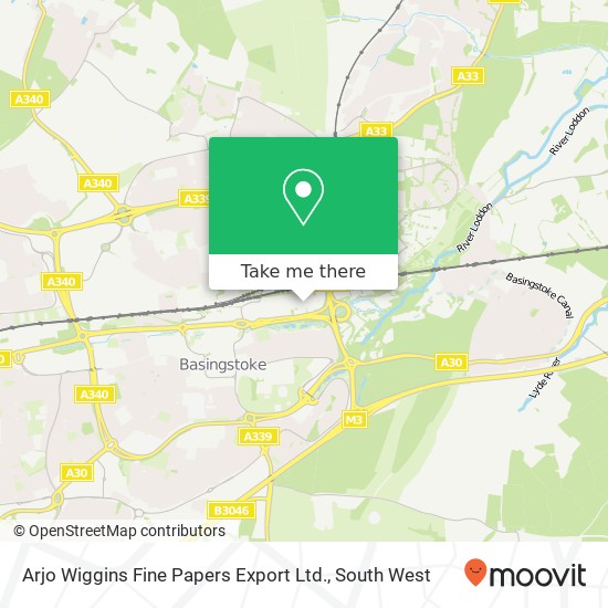Arjo Wiggins Fine Papers Export Ltd. map