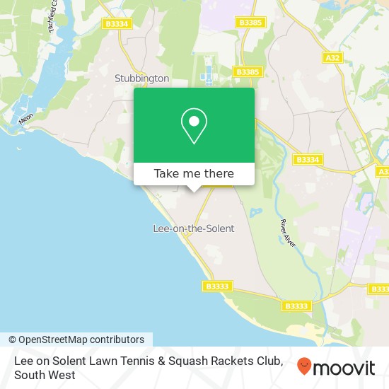 Lee on Solent Lawn Tennis & Squash Rackets Club map