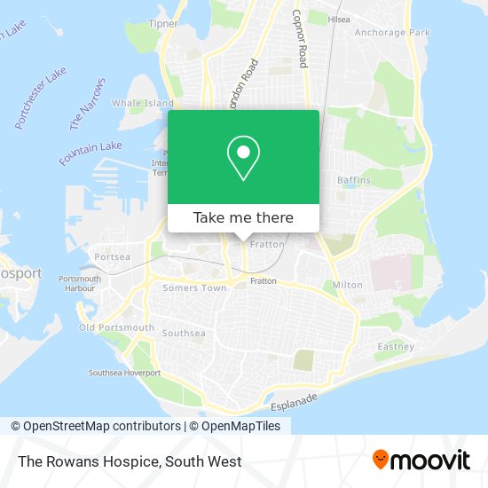 The Rowans Hospice map