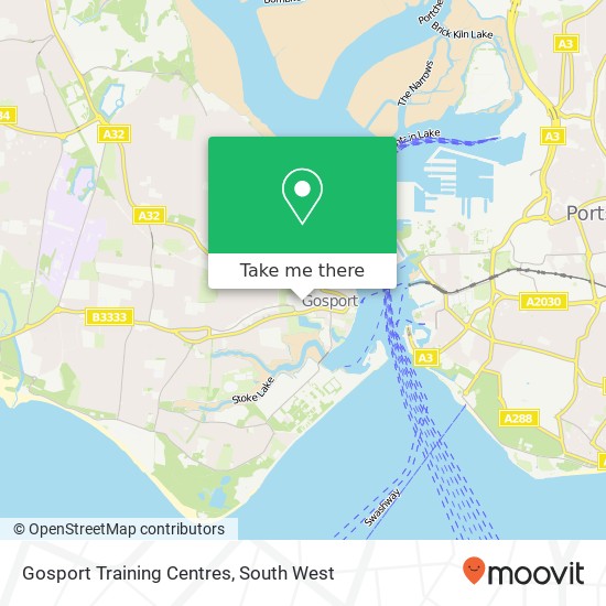 Gosport Training Centres map