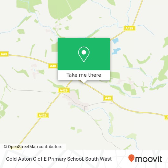 Cold Aston C of E Primary School map