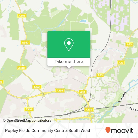 Popley Fields Community Centre map