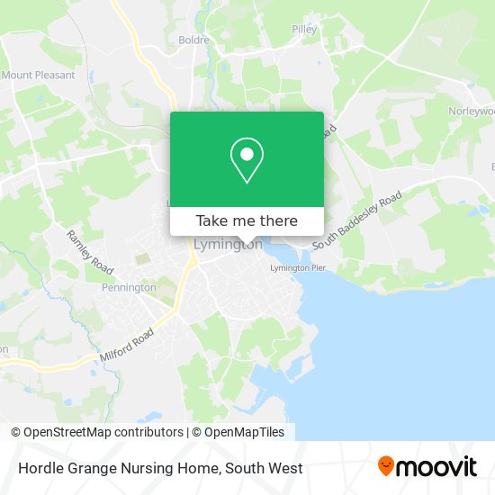 Hordle Grange Nursing Home map
