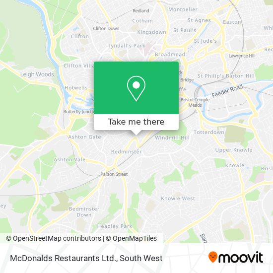 McDonalds Restaurants Ltd. map