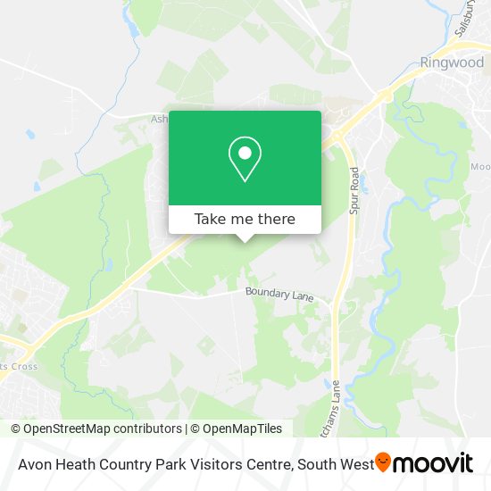 Avon Heath Country Park Visitors Centre map