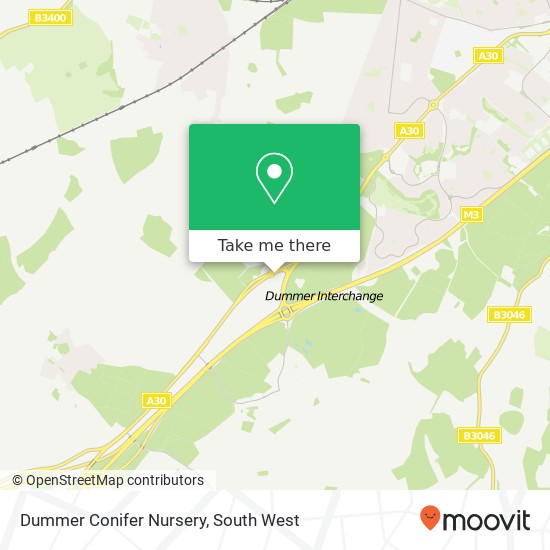 Dummer Conifer Nursery map