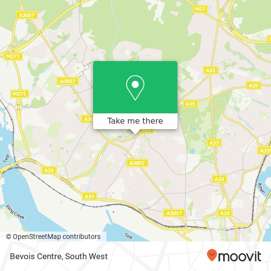 Bevois Centre map