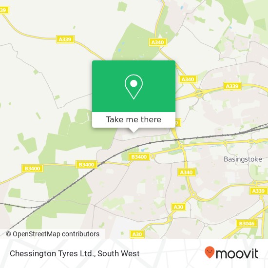 Chessington Tyres Ltd. map