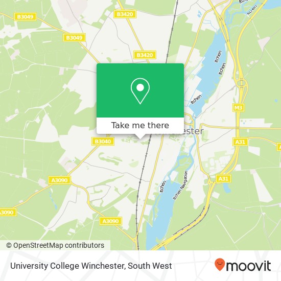 University College Winchester map