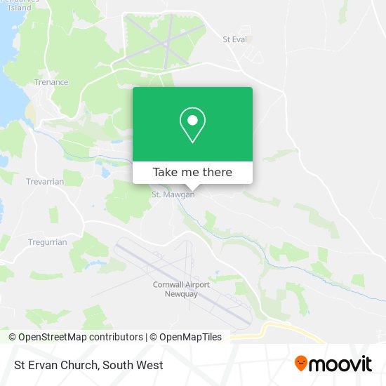 St Ervan Church map