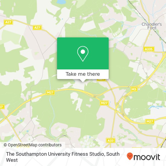 The Southampton University Fitness Studio map