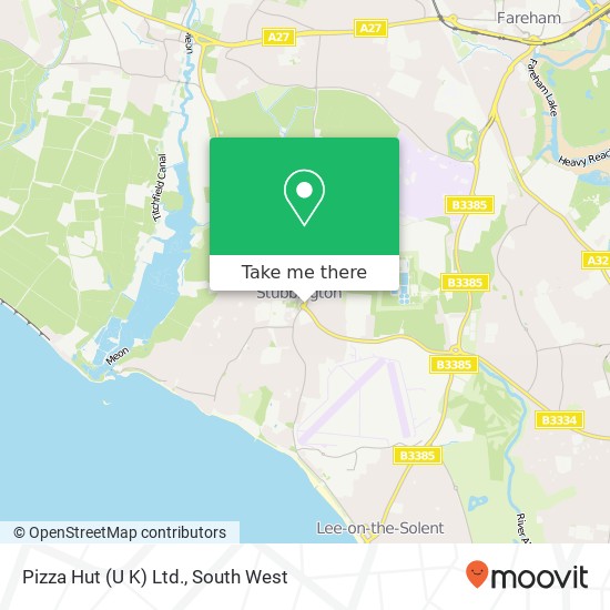 Pizza Hut (U K) Ltd. map