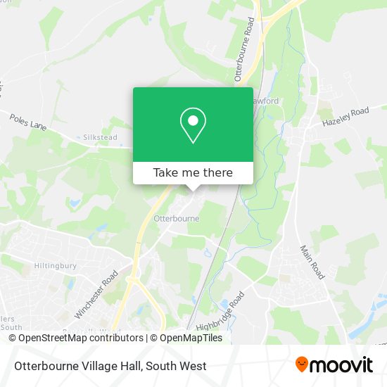 Otterbourne Village Hall map
