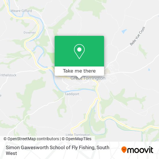 Simon Gawesworth School of Fly Fishing map