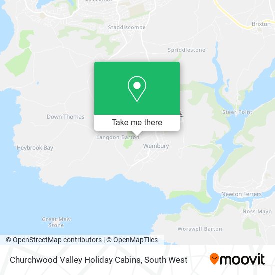 Churchwood Valley Holiday Cabins map
